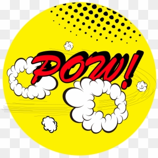 Pop Wind Explosion Cloud Pow Bright Yellow Png And - Circle, Transparent Png
