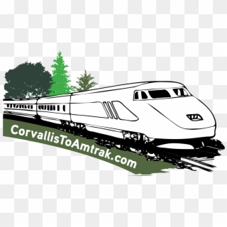 Corvallis-amtrak Connector - Speed Train Coloring Pages, HD Png Download