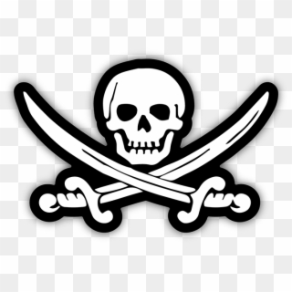 Skull And Crossbones Stickers - Jolly Roger Calico Jack, HD Png Download