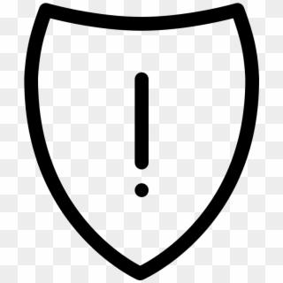 Warning Security Shield Warning - Shield Line Png, Transparent Png