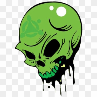 Human Symbolism Drawing Green - Toxic Skull, HD Png Download
