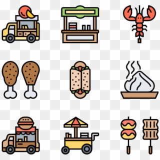 Street Food And Food Trucker - Water Park Icons Png, Transparent Png