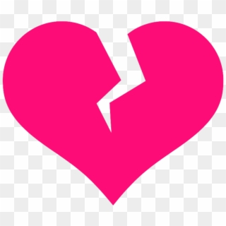 Broken Heart Vector - Pink Broken Heart Png, Transparent Png