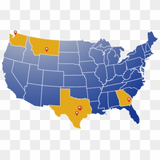 Us-map - Low Tax Red States, HD Png Download