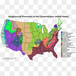 Brownies, United States, Maps - Us Physiographic Regions Map, HD Png Download