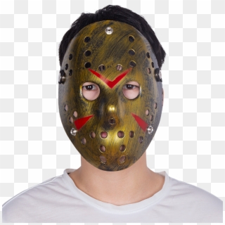 2018 Trendy Halloween Mask Gold Plastic Jason Hockey - Goaltender Mask, HD Png Download