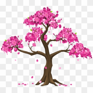 Pink Tree Png Clipart Image - Cherry Blossom Tree Clipart, Transparent Png