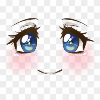 Cute Face Smile Blush Blueeyes Anime Animegirl Manga - Anime Eyes  Transparent, HD Png Download - 923x606(#333254) - PngFind