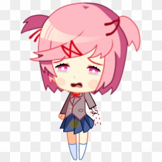 She Lost Part Of Her Arm, And She Peed A Little Bit - Doki Doki Natsuki Chibi, HD Png Download