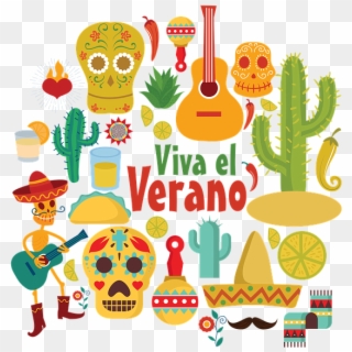 Mexico, Guitar, Cactus, Desert, Skulls, Santa Muerte - Stickers Mexican, HD Png Download