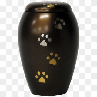 Chocolate Dog Paw Print Cremation Urn - Vase, HD Png Download