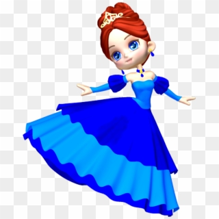 Clipart Png Princess In Blue Poser Png Clipart - Princess Clipart Free Png, Transparent Png