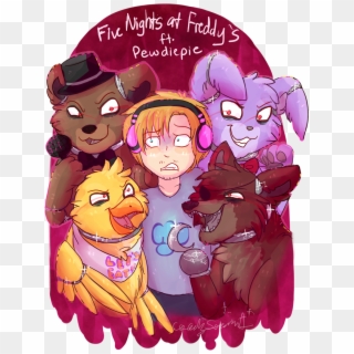 32 Images About Pewdiepie On We Heart It - Five Nights At Freddy's Characters Fan Art, HD Png Download