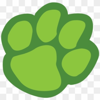 Wildcat Clipart Wolf Claw - Green Paw Print Clipart, HD Png Download