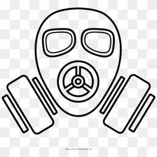 Gas Mask Coloring Page - Gas Mask Png Draw, Transparent Png