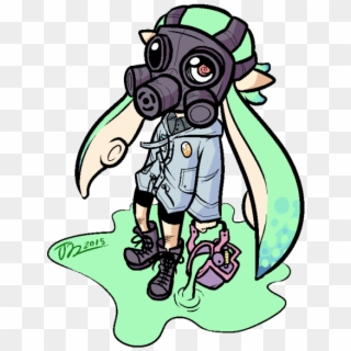 Gas Mask Clipart Hasmat - Inkling With A Gas Mask, HD Png Download