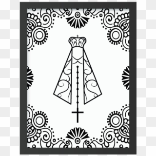 Nossa Senhora Aparecida Decorada - Nossa Senhora Aparecida Quadro, HD Png Download