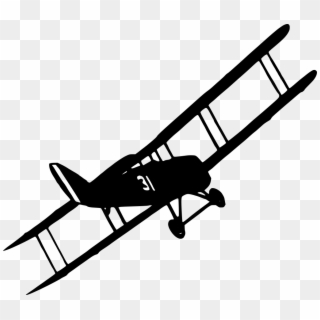 Download Png - World War 1 Plane Silhouette, Transparent Png