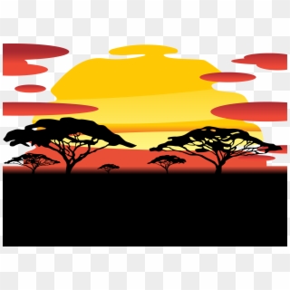 Sky Transprent Png - Sunset Silhouette Png, Transparent Png