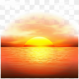 #ftestickers #sunset #clouds #sun #sea #clouds - Transparent Transparent Background Sunset Png, Png Download