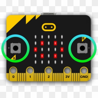 Los Botones Del Micro - Microbit Leds, HD Png Download