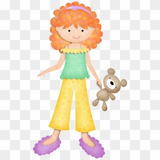 Clipart Girl Sleeping Bag - Pajama Party Clipart Png, Transparent Png