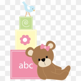 Bebê - Teddy Bear Baby Shower Invitations Girl, HD Png Download