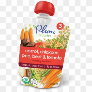 Carrot, Chickpea, Pea, Beef & Tomato With Celery, Date - 6 Month Baby Food Pouches, HD Png Download