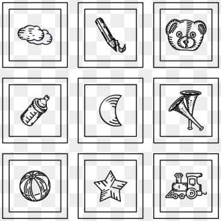 This Free Icons Png Design Of Toy Elements - Line Art, Transparent Png