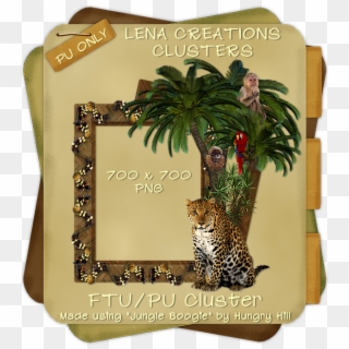 Jungle Boogie Ftu Cluster Frame & Ct Tag - African Leopard, HD Png Download