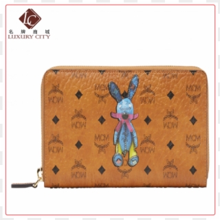 Mcm Rabbit Zip Around Wallet -myl8sxl31 - Wallet, HD Png Download