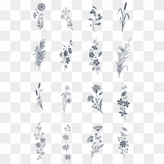 A Somptuous Selection Of Floral And Romatic Ornaments, - Cherry Blossom Clip Art, HD Png Download