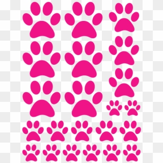 If So, These Hot Pink Paw Print Wall Decals - Puppy Dog Paws, HD Png Download