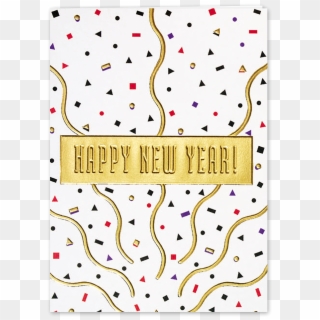 Picture Of Happy New Year Confetti Greeting Card - Illustration, HD Png Download