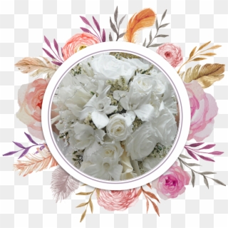 Las Más Bonitas Rosas, Orquideas, Hortencias Además - Flower Watercolor Frame Png, Transparent Png
