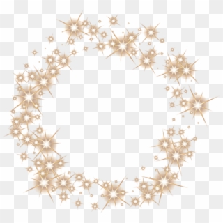 #ftestickers #christmas #wreath #frame #stars #sparkles - Motif, HD Png Download