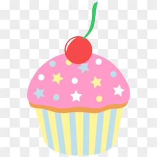 Vector Black And White Library Cupcake With Sprinkles - Cartoon Cakes And Sweets, HD Png Download