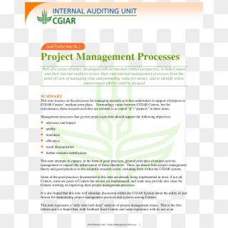Project Management Process Timeline Main Image Download - Sies College Of Management Studies, HD Png Download