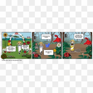 Alice In Flower Garden - Cartoon, HD Png Download