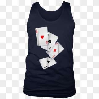 Four Aces T Shirt Poker Pro Lucky Player Winner Costume - T-shirt, HD Png Download