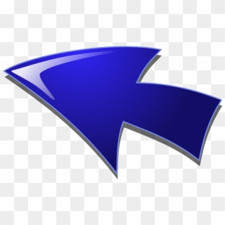 Arrow Blue Glossy Pointer Cursor Mouse - Emblem, HD Png Download