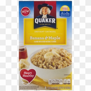 Quaker Instant Oatmeal, Banana & Maple, 8 Packets - Banana Cream Quaker Oatmeal, HD Png Download