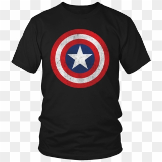 Distressed Vintage Captain America Shield Tshirt Gift - Under Armour Captain America T Shirt, HD Png Download