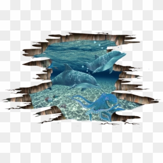 #ocean #sea #creature #dolphin #asthetic #3d #mindblown - Sticker, HD Png Download