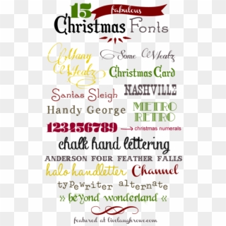 15 Free Christmas Fonts - Free Vintage Christmas Font, HD Png Download