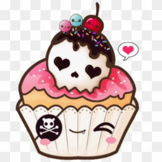 Kawaiicupckake Cupcake Skull - Kawaii Cupcake, HD Png Download