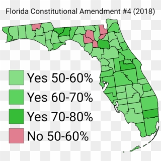 Florida Constitutional Amendment 4 - Florida Amendment 4 Map, HD Png Download
