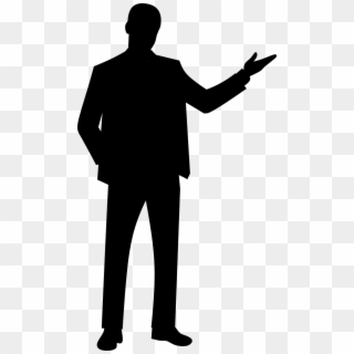 Man,full Length,gesture,isolated, - Man Presenting Silhouette, HD Png Download