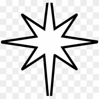 North Star - Star Of Bethlehem Template Printable, HD Png Download