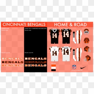 Cincinnati Bengals Home & Road - Graphic Design, HD Png Download